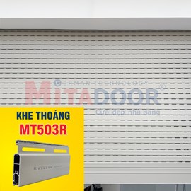 CỬA CUỐN NHÔM MITADOOR MT503R RON KÉP CHỐNG ỒN