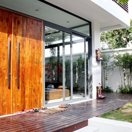 CỬA ĐI MỞ LÙA 2 RAY HỆ ST